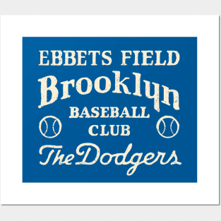 Brooklyn Dodgers Retro Type Design by Buck Tee Posters and Art